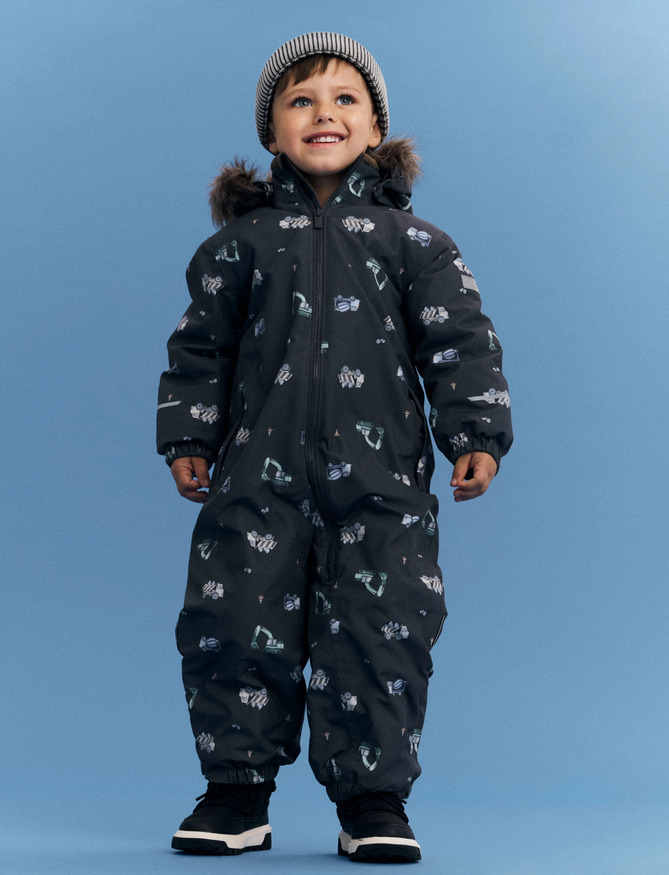name it - NMMSNOW10 SUIT AOP FO NOOS - vinteroveraller - blackened pearl - 4