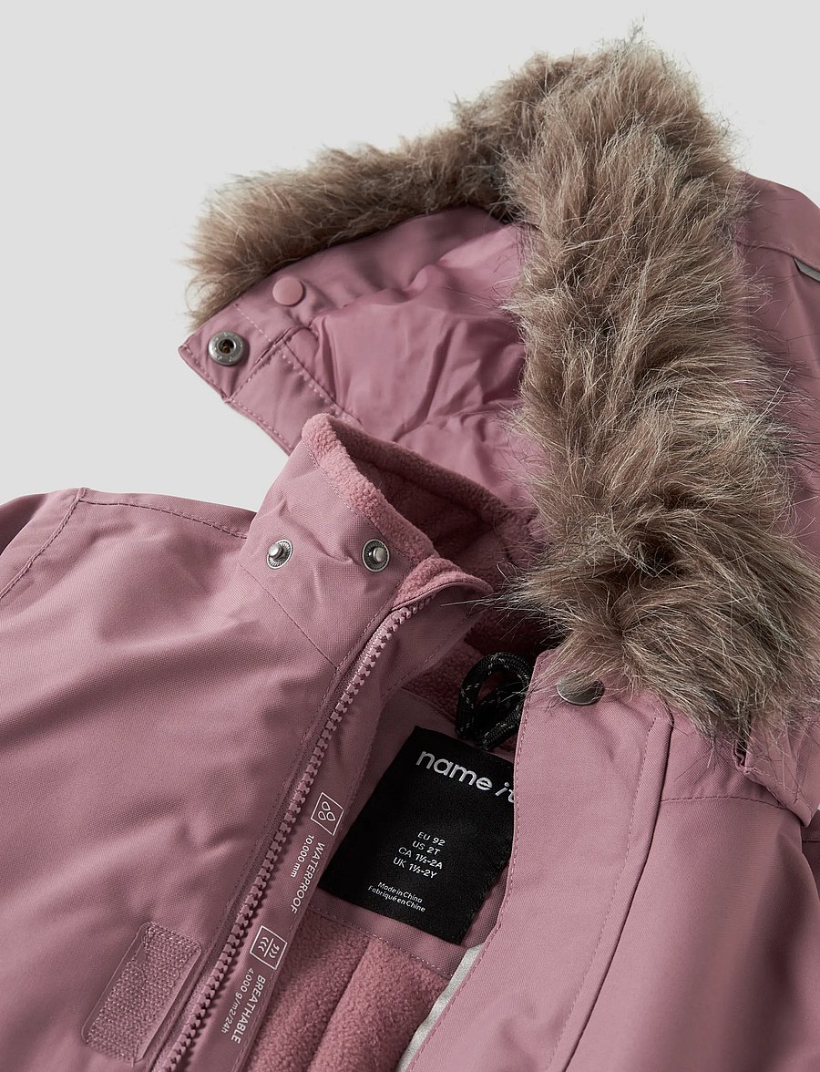 name it - NMNSNOW10 SUIT SOLID FO NOOS - vinteroveraller - wistful mauve - 3