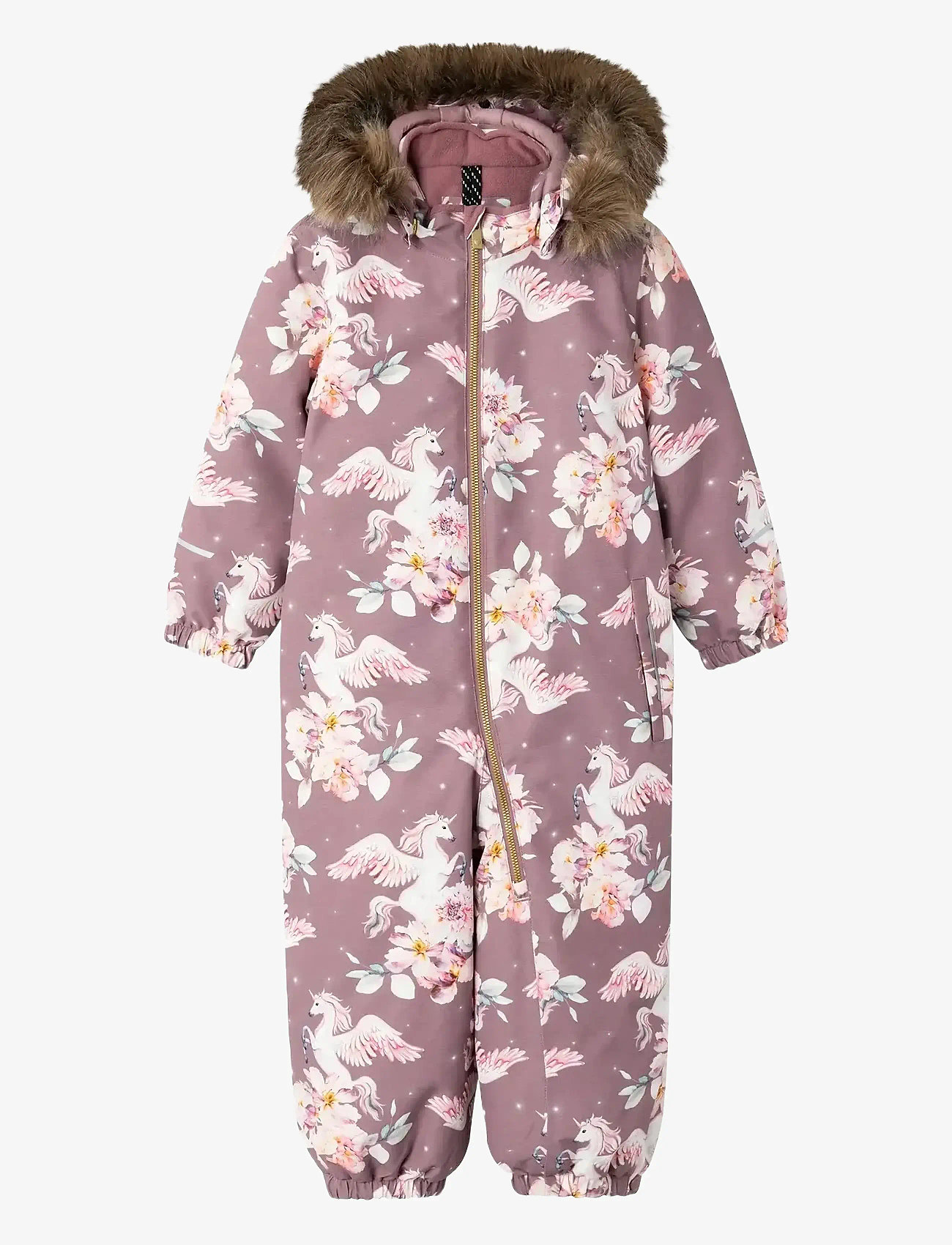 name it - NMFSNOW10 SUIT AOP FO NOOS - shop efter alder - grape shake - 0