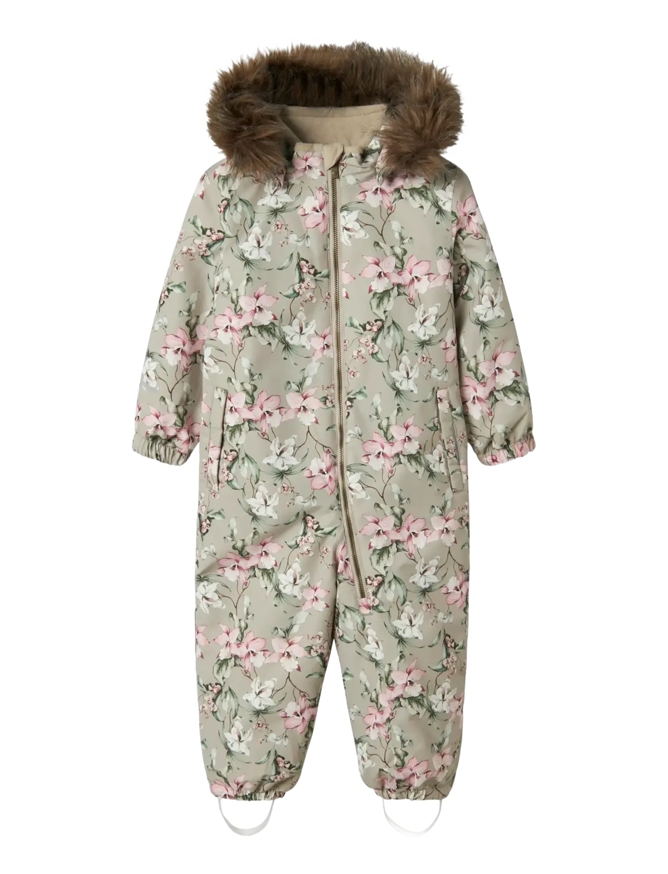 name it NMFSNOW10 SUIT AOP FO NOOS - Schneeanzug - PURE CASHMERE / green
