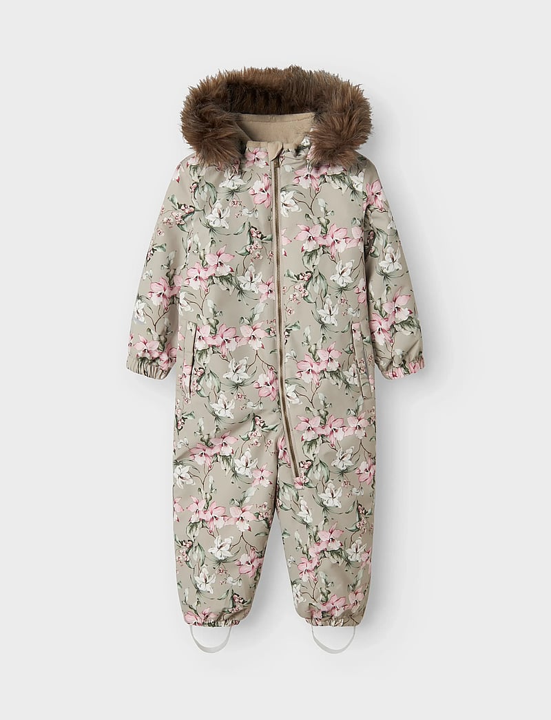 name it - NMFSNOW10 SUIT AOP FO NOOS - snowsuit - pure cashmere - 0