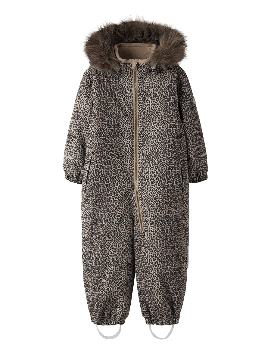 name it - NMFSNOW10 SUIT AOP FO NOOS - vinteroveraller - silver mink - 0