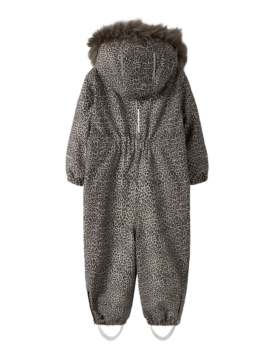 name it - NMFSNOW10 SUIT AOP FO NOOS - vinteroveraller - silver mink - 1