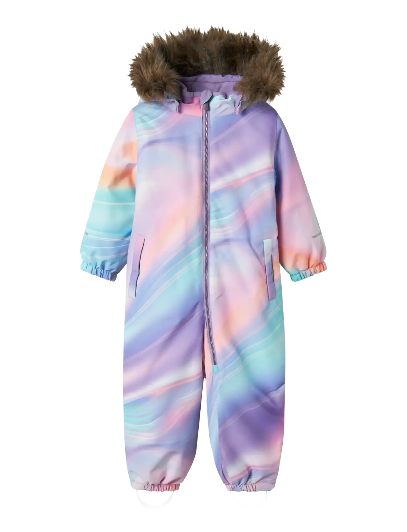 name it NMFSNOW10 SUIT AOP FO NOOS - Schneeanzug - SUNLIT ALLIUM / purple