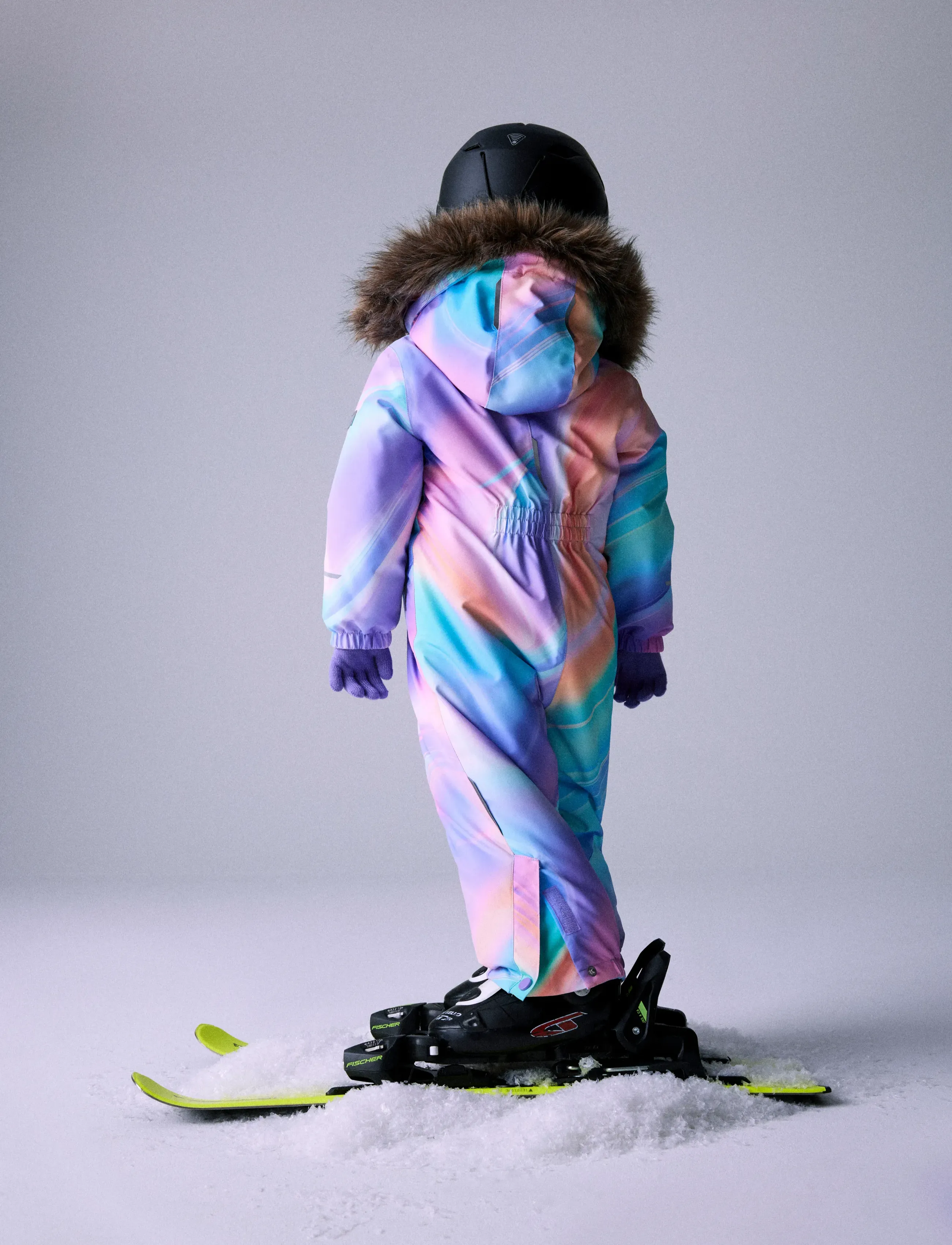 name it - NMFSNOW10 SUIT AOP FO NOOS - snowsuit - sunlit allium - 3