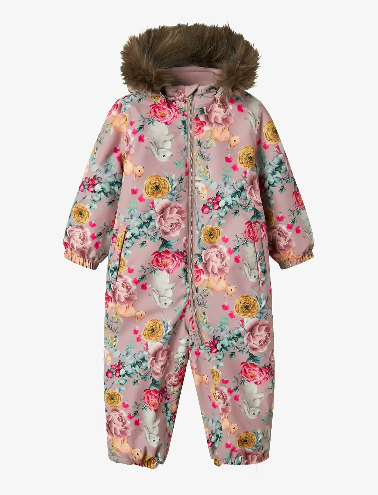 name it - NMFSNOW10 SUIT AOP FO NOOS - børn - woodrose - 0