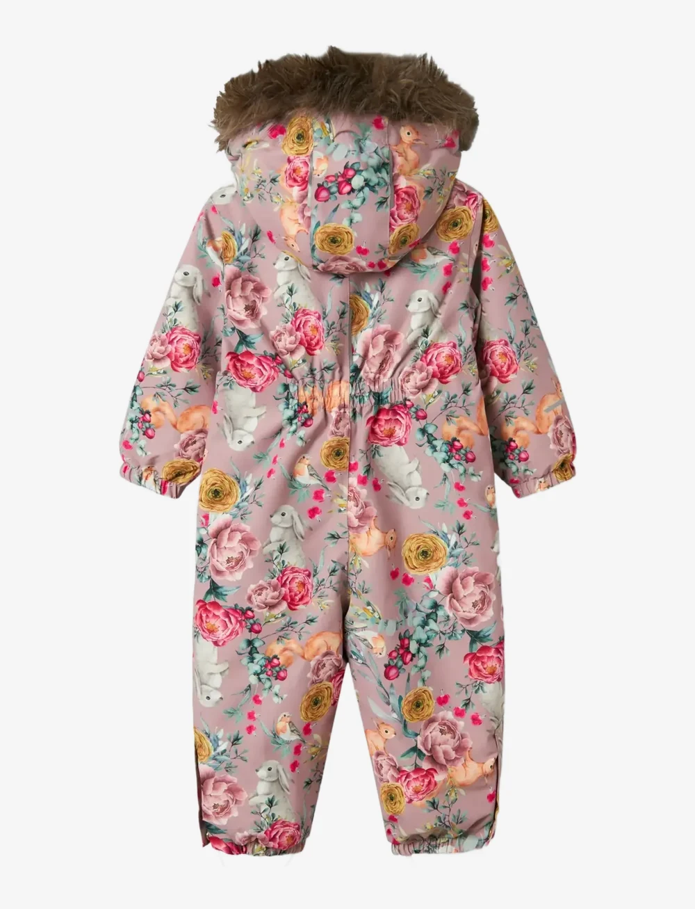 name it - NMFSNOW10 SUIT AOP FO NOOS - schneeanzug - woodrose - 2