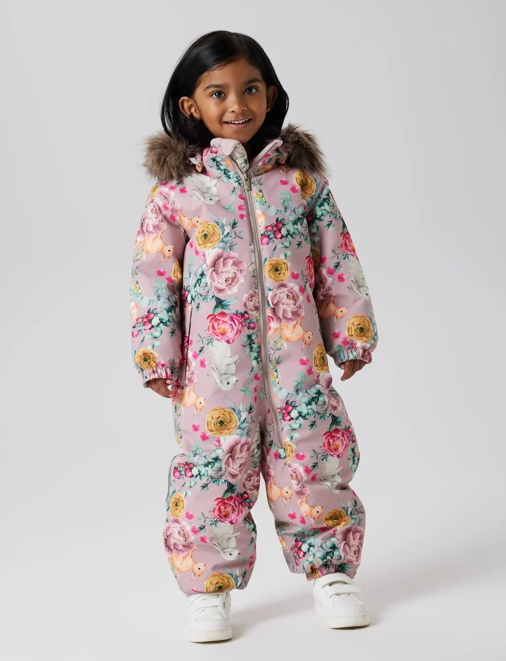 name it - NMFSNOW10 SUIT AOP FO NOOS - schneeanzug - woodrose - 0