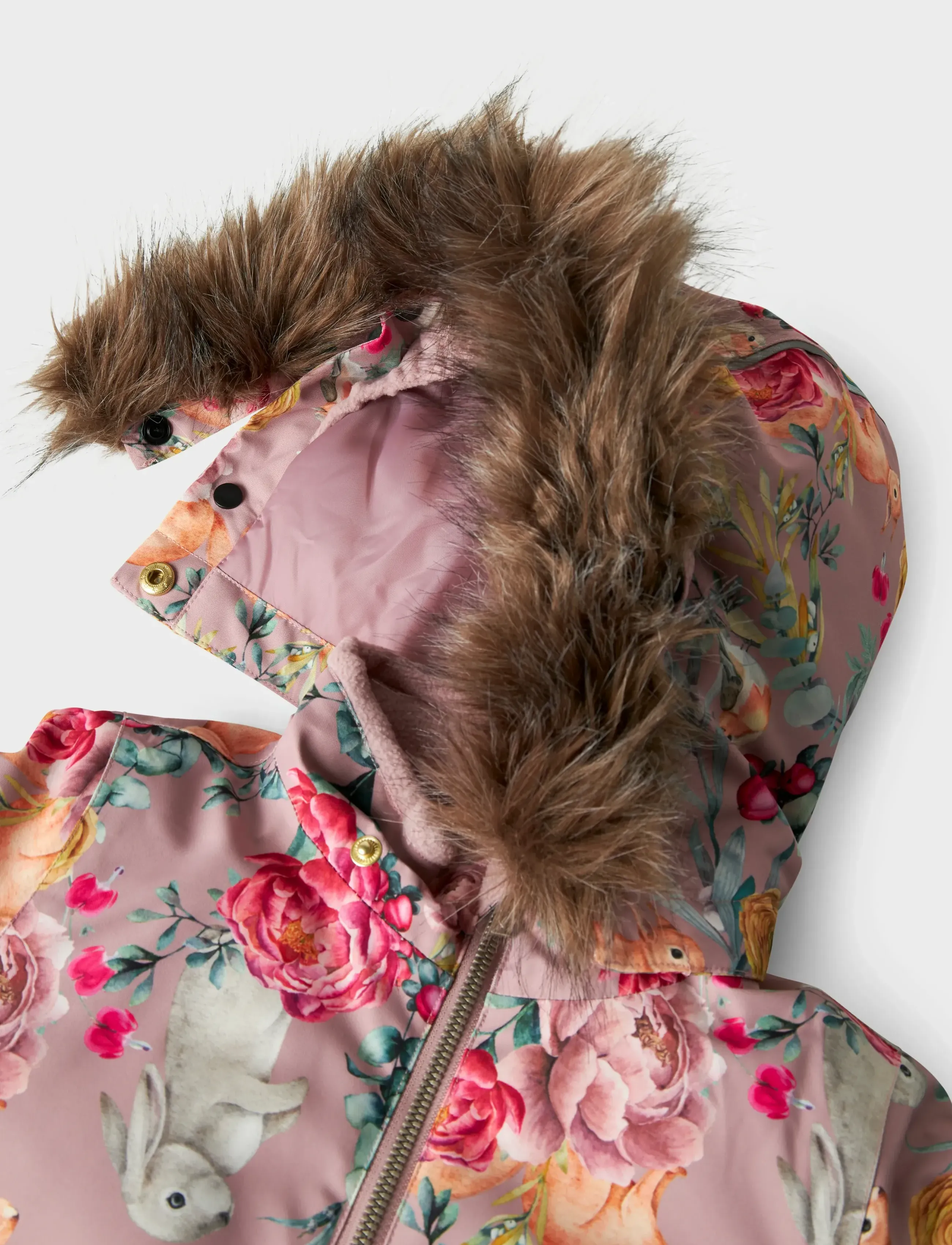 name it - NMFSNOW10 SUIT AOP FO NOOS - snowsuit - woodrose - 4