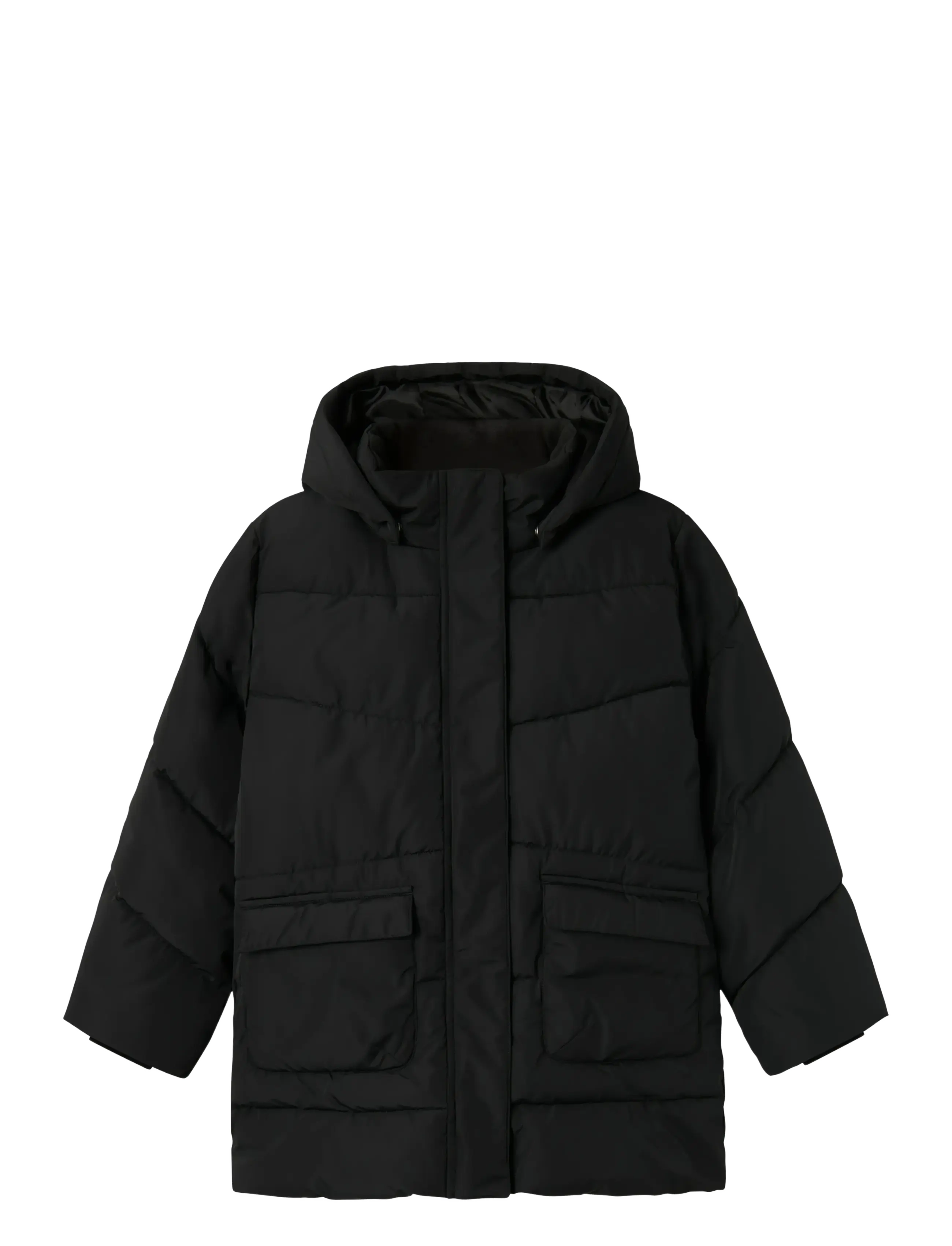 name it NKFMEDOW03 JACKET LONG FO NOOS - Vinterkläder - BLACK / black