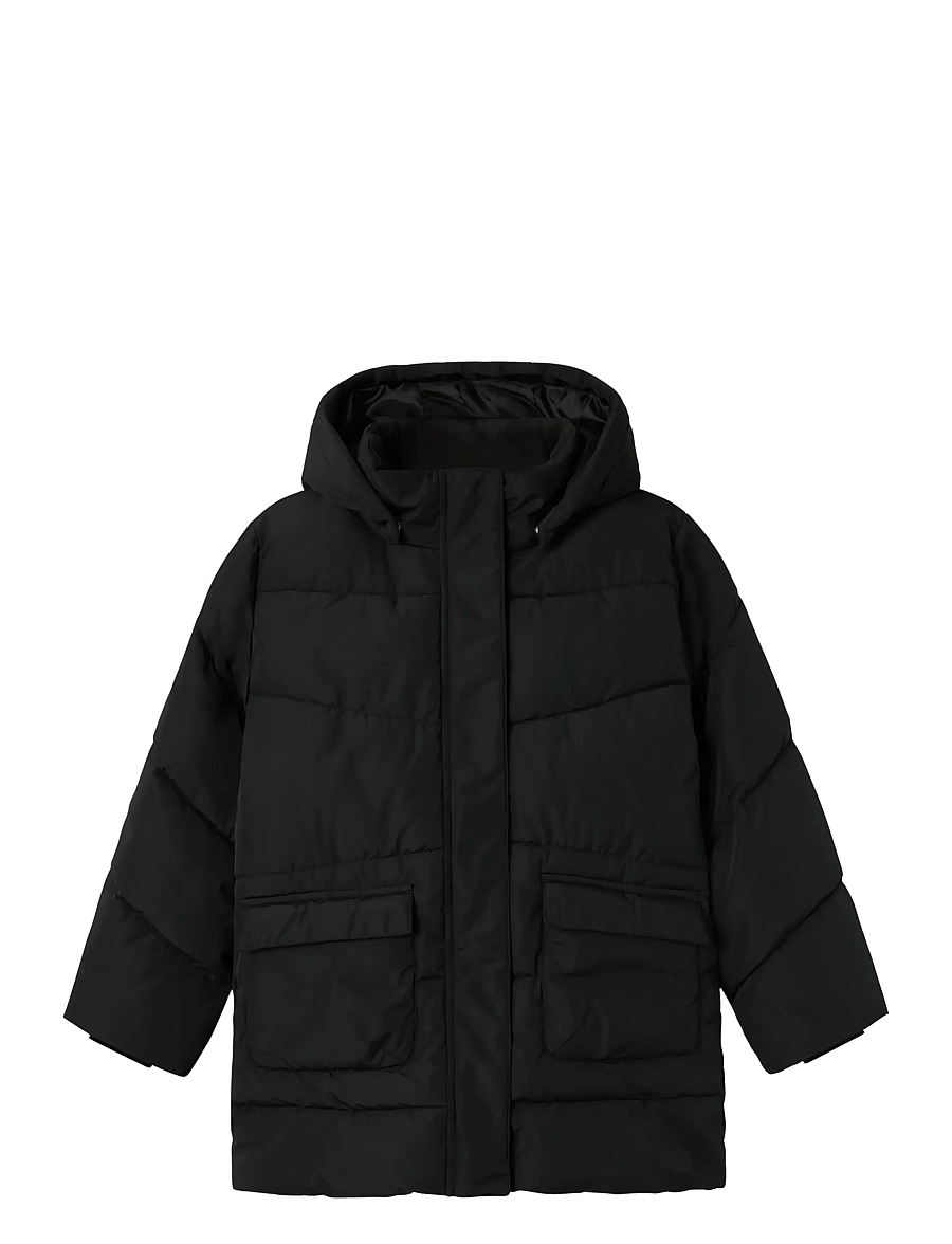 name it - NKFMEDOW03 JACKET LONG FO NOOS - skijakker - black - 1