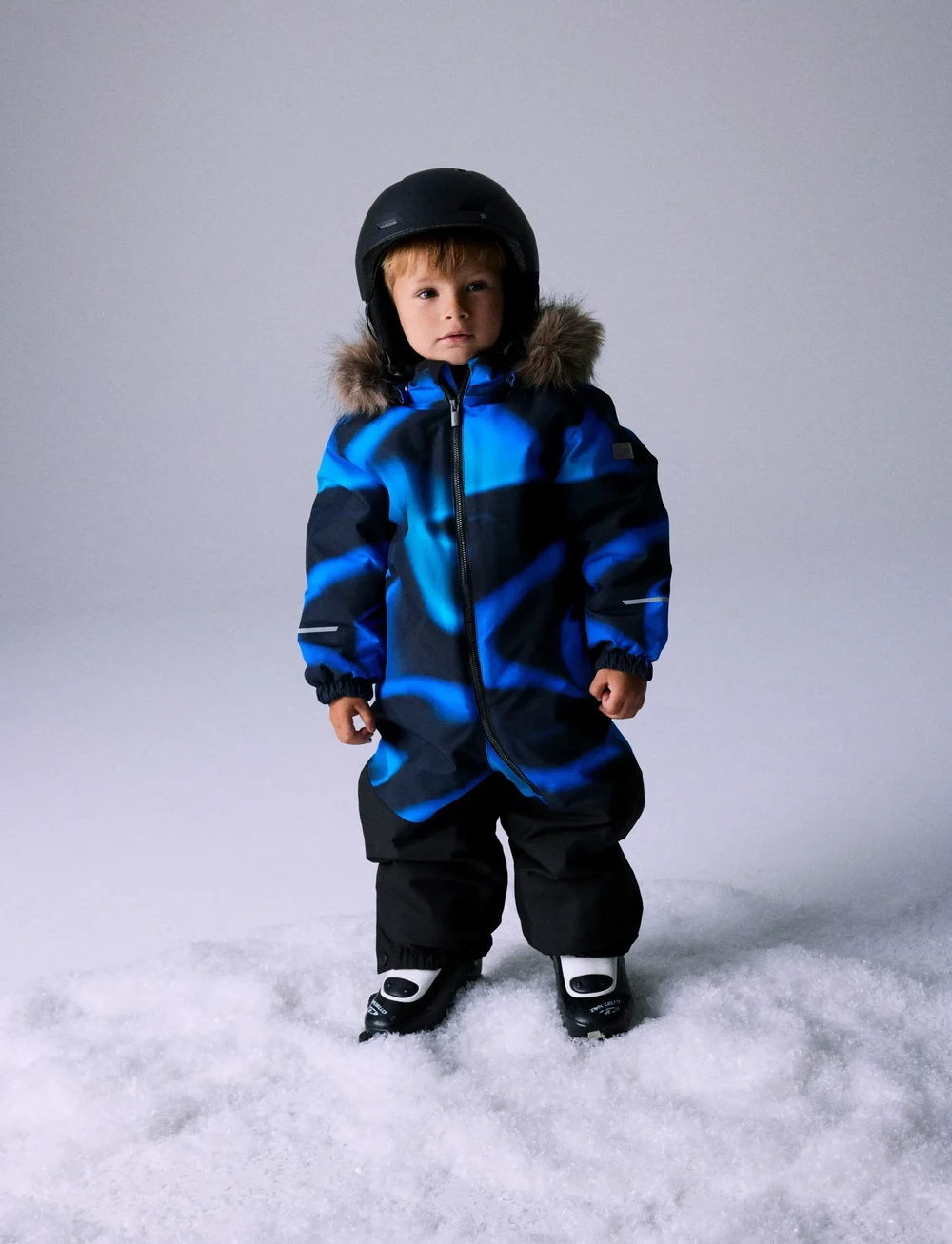 name it - NMMSNOW10 SUIT LINE AOP FO - schneeanzug - brilliant blue - 0