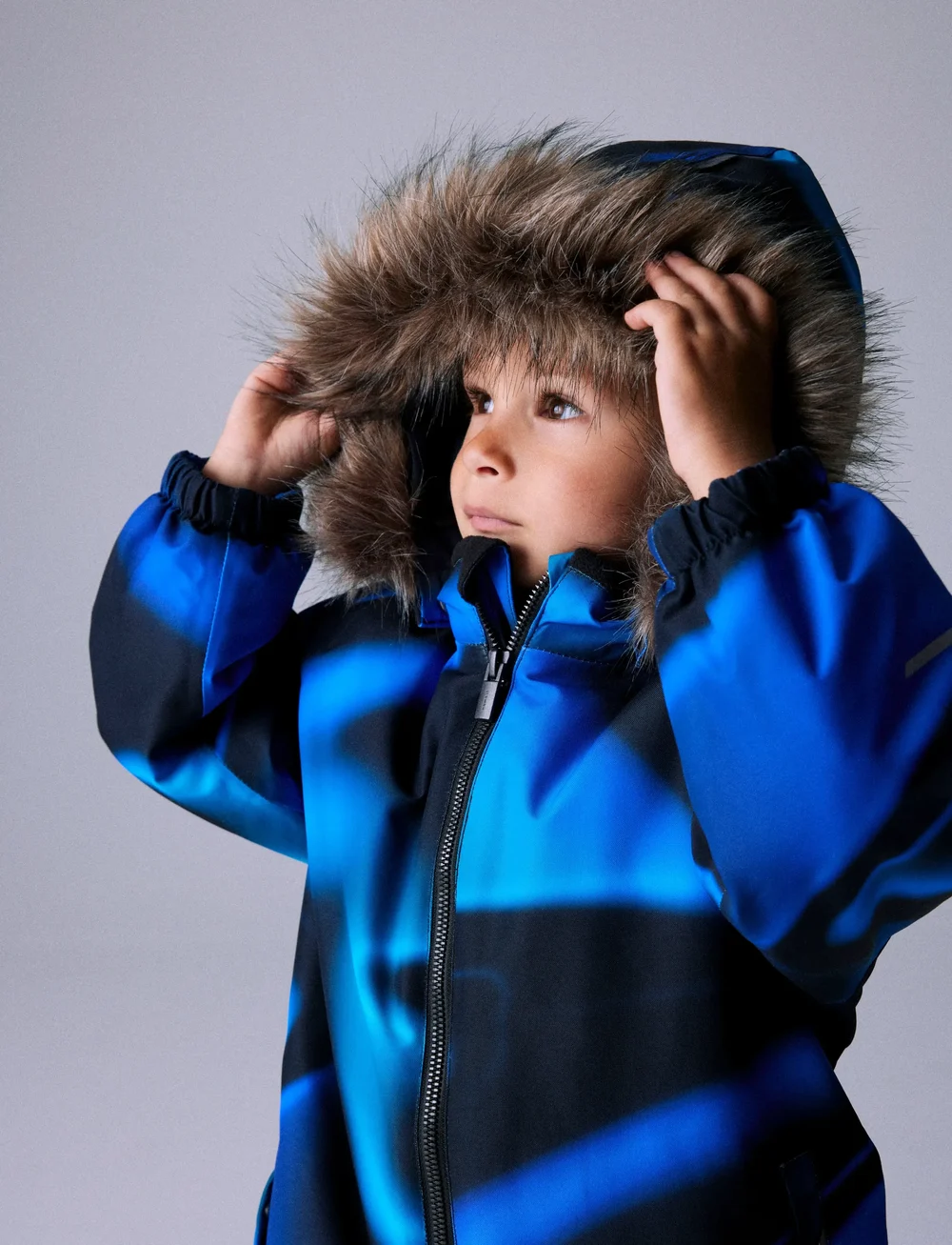 name it - NMMSNOW10 SUIT LINE AOP FO - schneeanzug - brilliant blue - 3