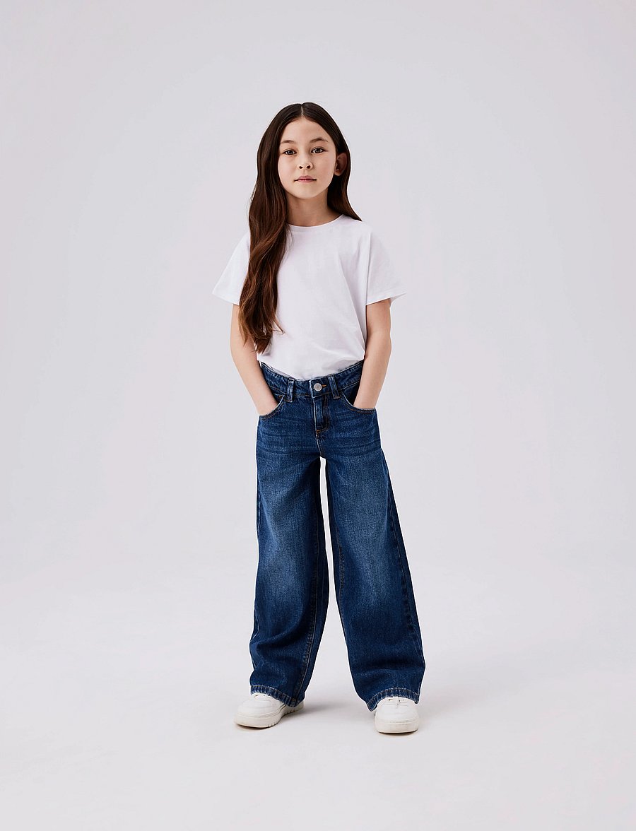 name it - NKFROSE WIDE JEANS 5529-BE NOOS - hosen mit weitem bein - dark blue denim - 3