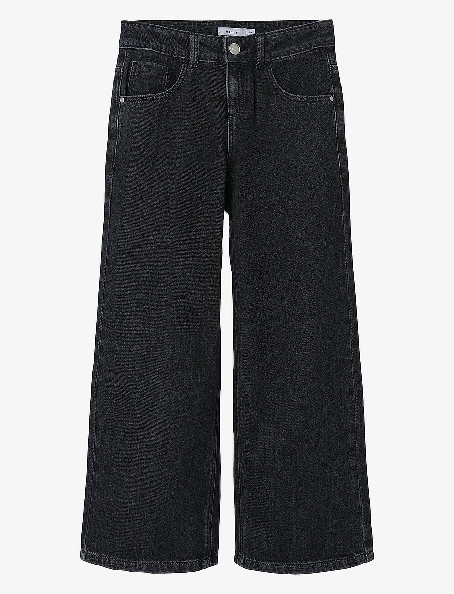name it - NKFROSE WIDE JEANS 5529-BE NOOS - hosen mit weitem bein - dark grey denim - 1