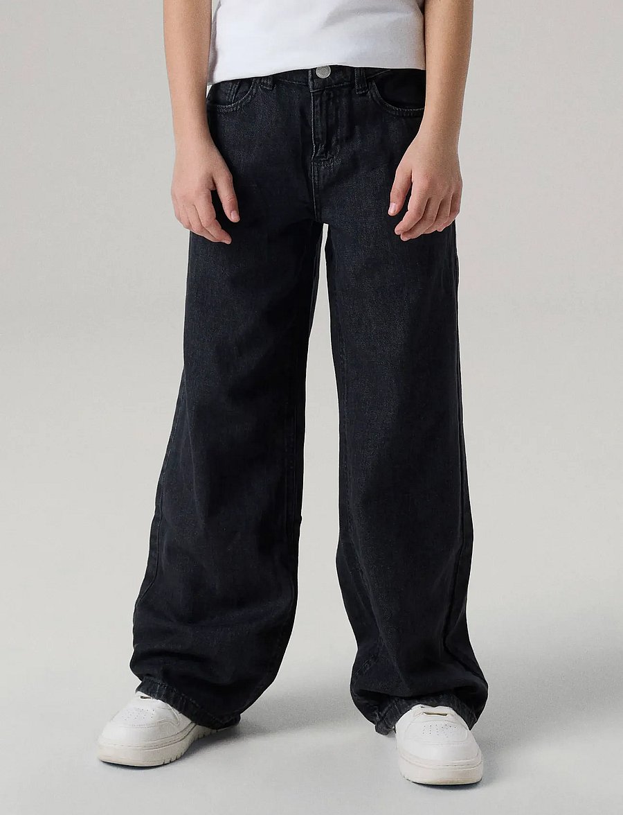name it - NKFROSE WIDE JEANS 5529-BE NOOS - hosen mit weitem bein - dark grey denim - 0
