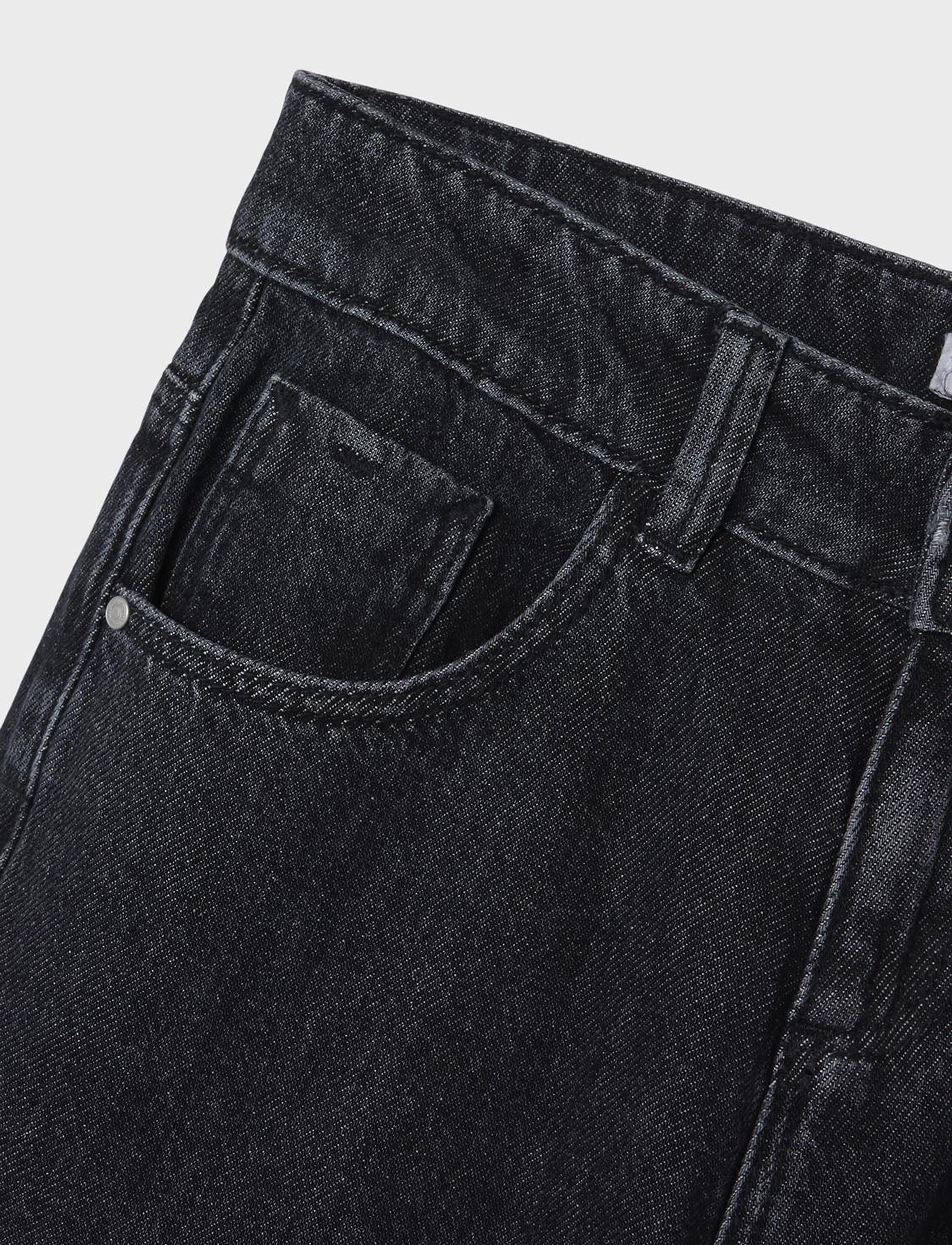 name it - NKFROSE WIDE JEANS 5529-BE NOOS - laia säärega teksad - dark grey denim - 3