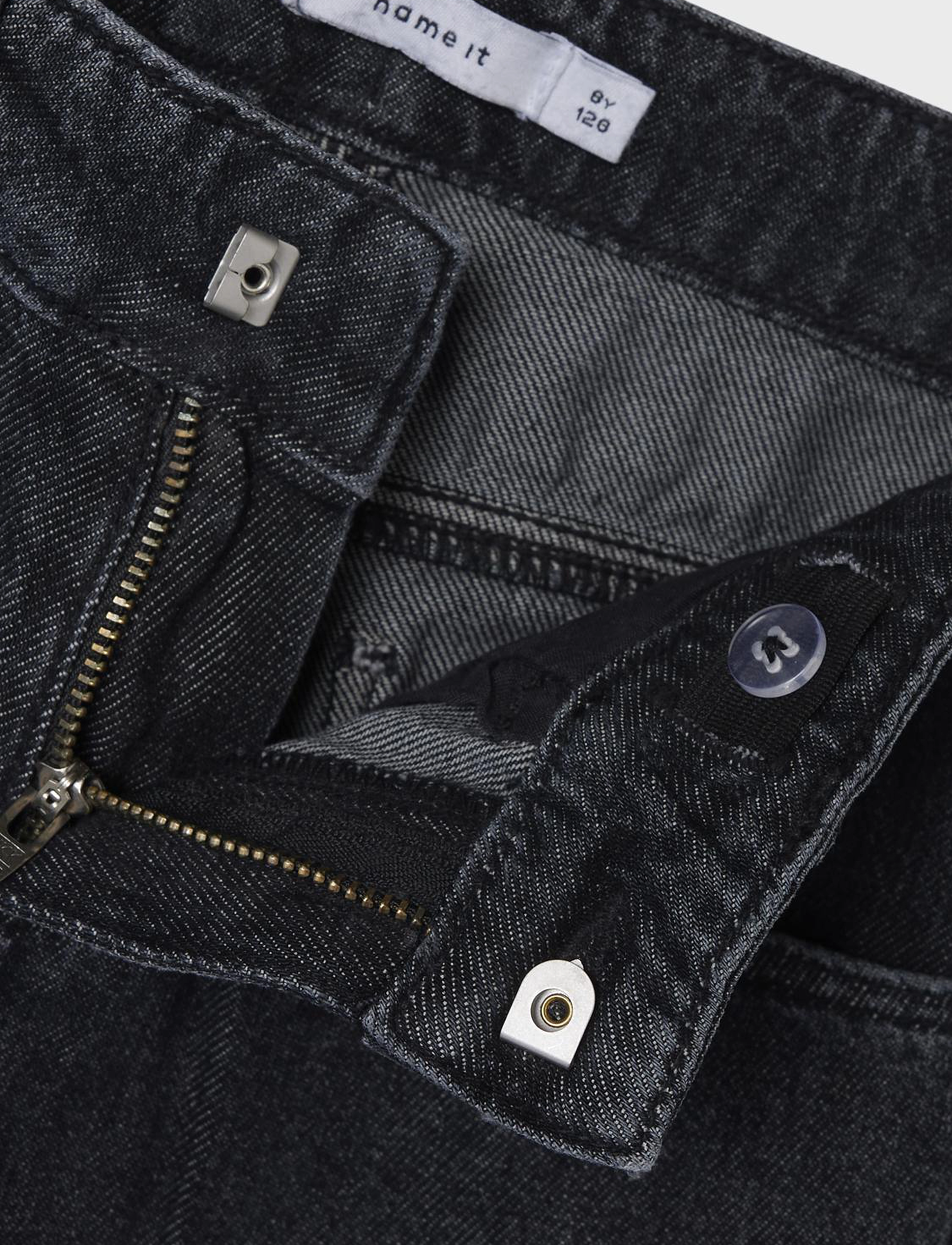 name it - NKFROSE WIDE JEANS 5529-BE NOOS - laia säärega teksad - dark grey denim - 4