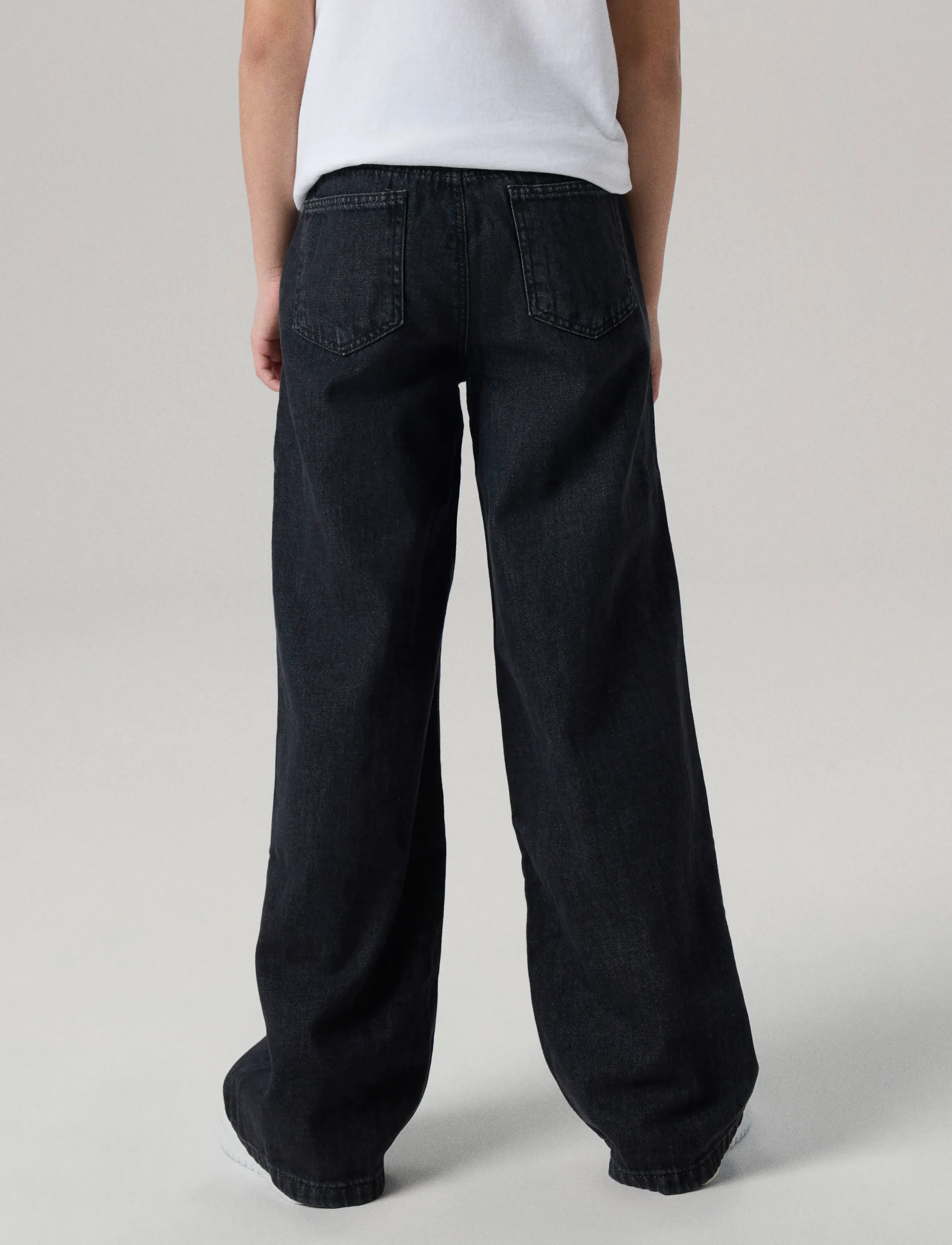 name it - NKFROSE WIDE JEANS 5529-BE NOOS - laia säärega teksad - dark grey denim - 5