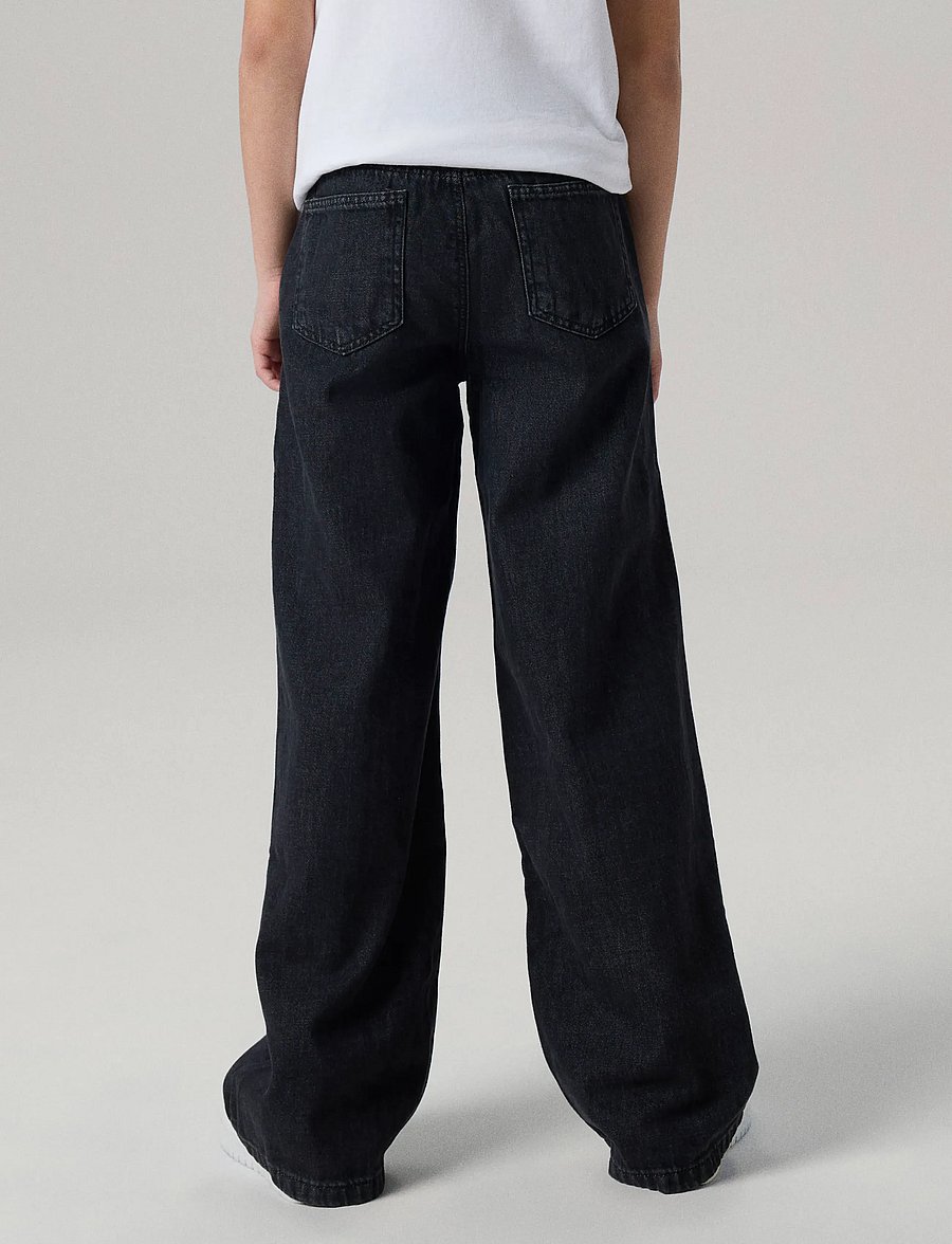 name it - NKFROSE WIDE JEANS 5529-BE NOOS - hosen mit weitem bein - dark grey denim - 5