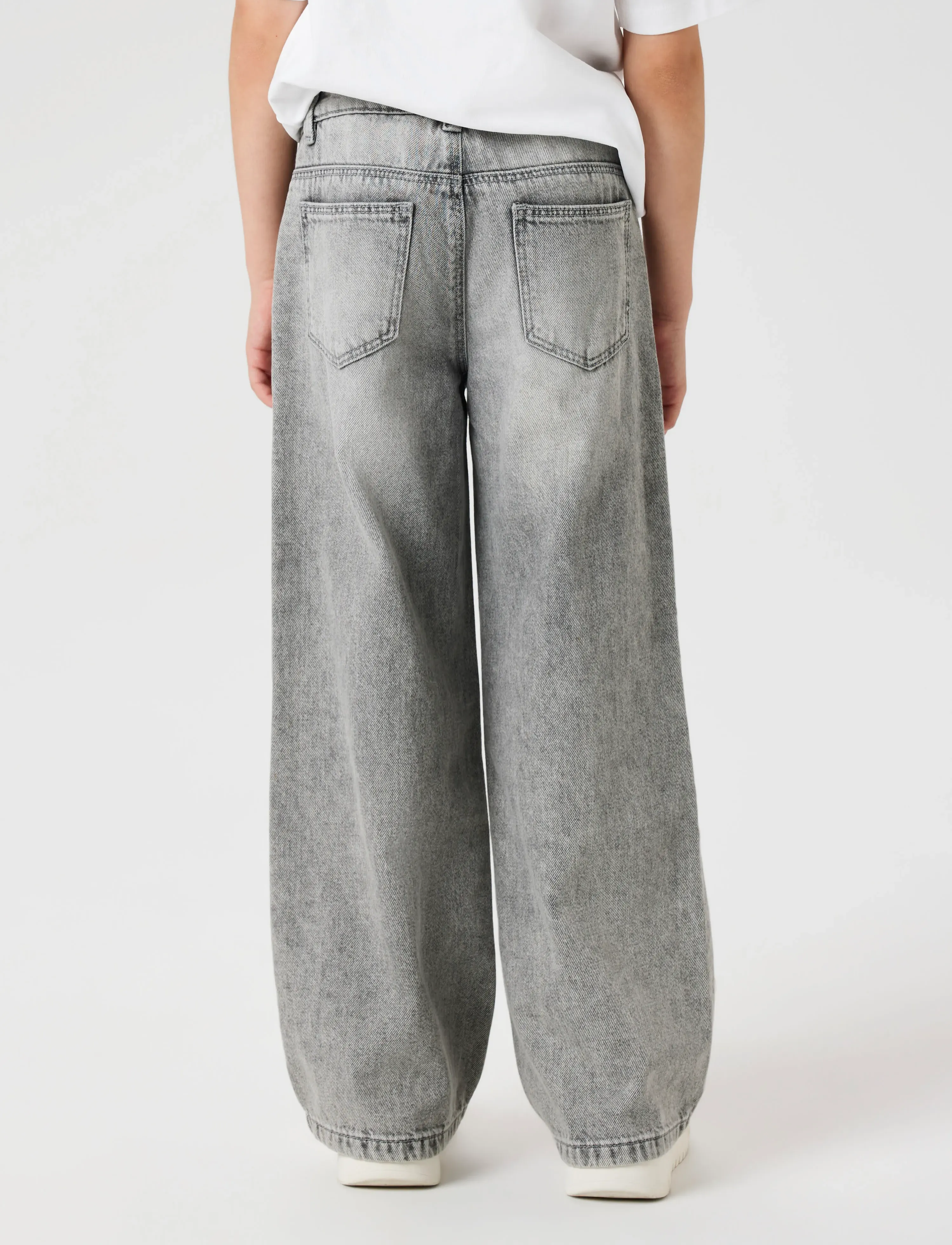 name it - NKFROSE WIDE JEANS 5529-BE NOOS - laia säärega teksad - light grey denim - 3