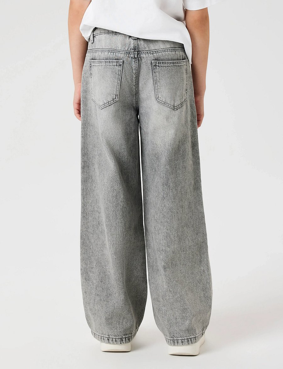 name it - NKFROSE WIDE JEANS 5529-BE NOOS - hosen mit weitem bein - light grey denim - 3