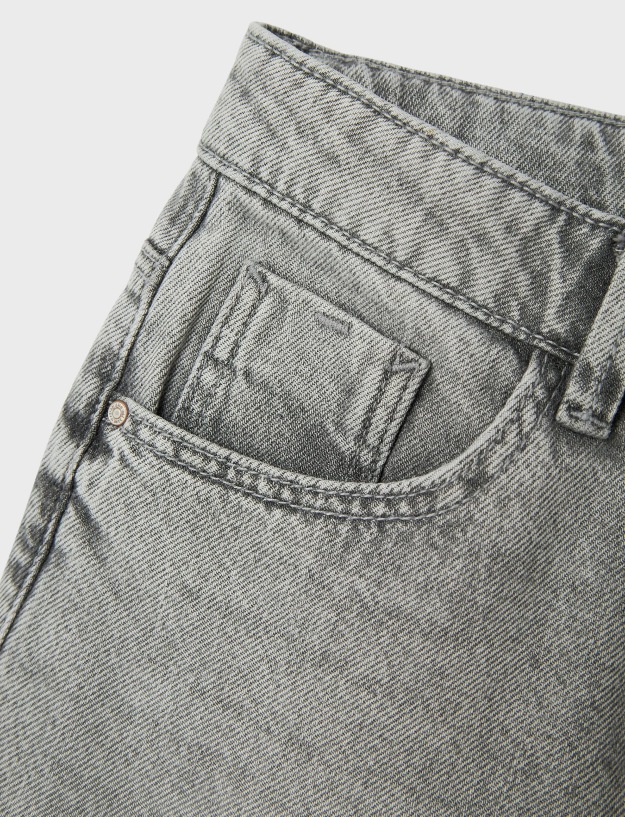 name it - NKFROSE WIDE JEANS 5529-BE NOOS - laia säärega teksad - light grey denim - 4