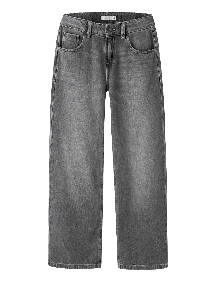 name it - NKFROSE WIDE JEANS 5529-BE NOOS - platūs džinsai - medium grey denim - 0