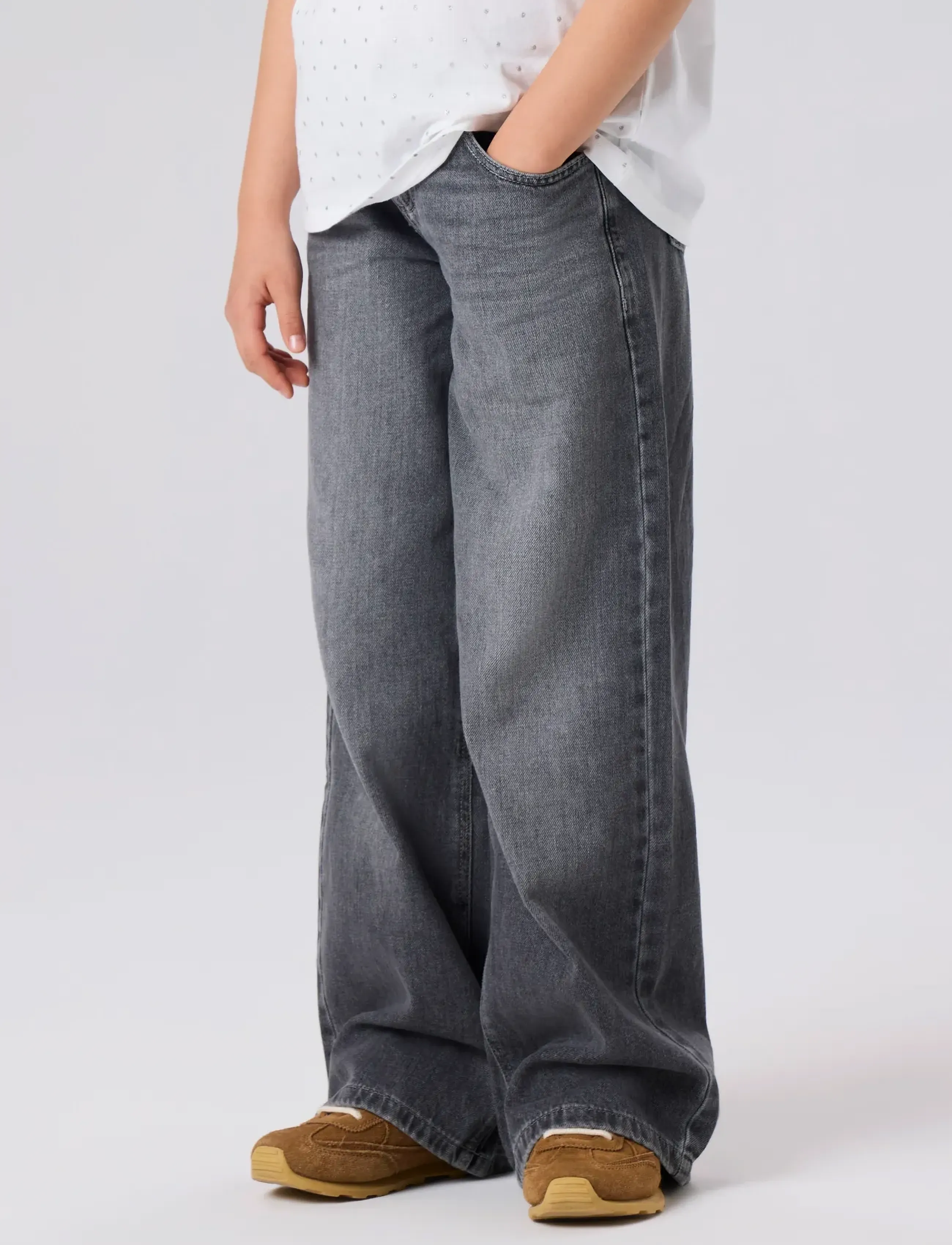 name it - NKFROSE WIDE JEANS 5529-BE NOOS - brede jeans - medium grey denim - 2