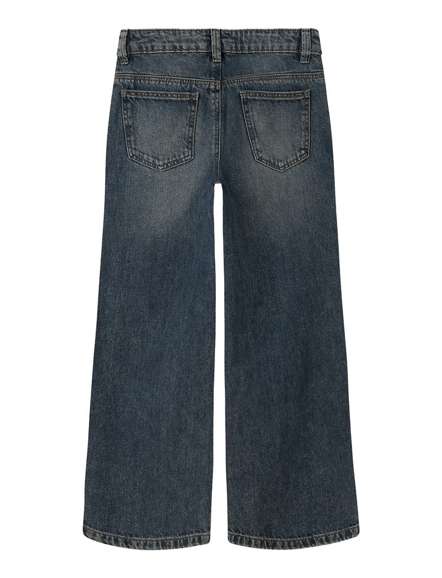 name it - NKFROSE WIDE JEANS 5529-BE NOOS - platūs džinsai - vintage dark blue denim - 2