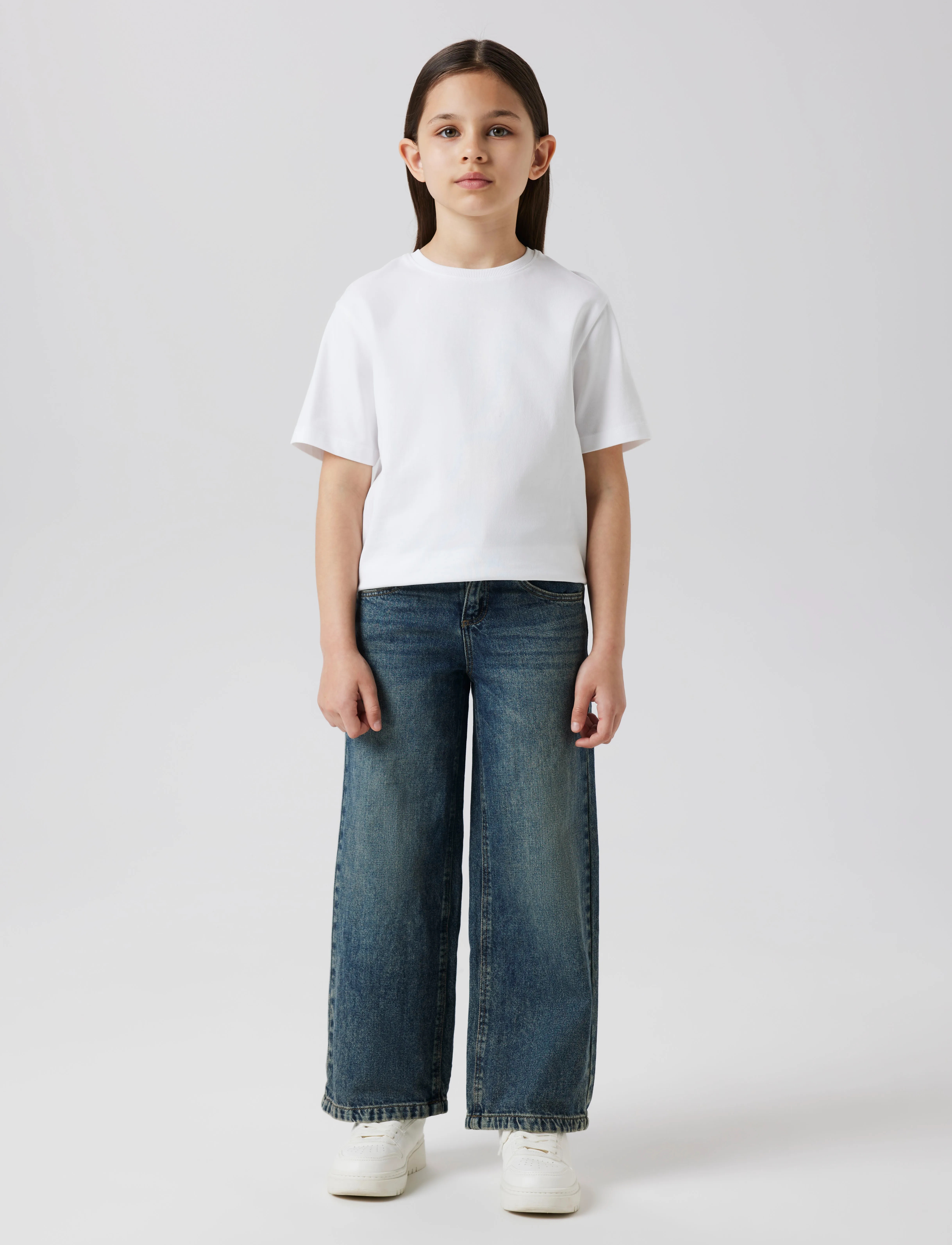 name it - NKFROSE WIDE JEANS 5529-BE NOOS - brede jeans - vintage dark blue denim - 0