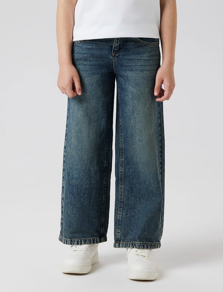 name it - NKFROSE WIDE JEANS 5529-BE NOOS - pantalons larges - vintage dark blue denim - 4