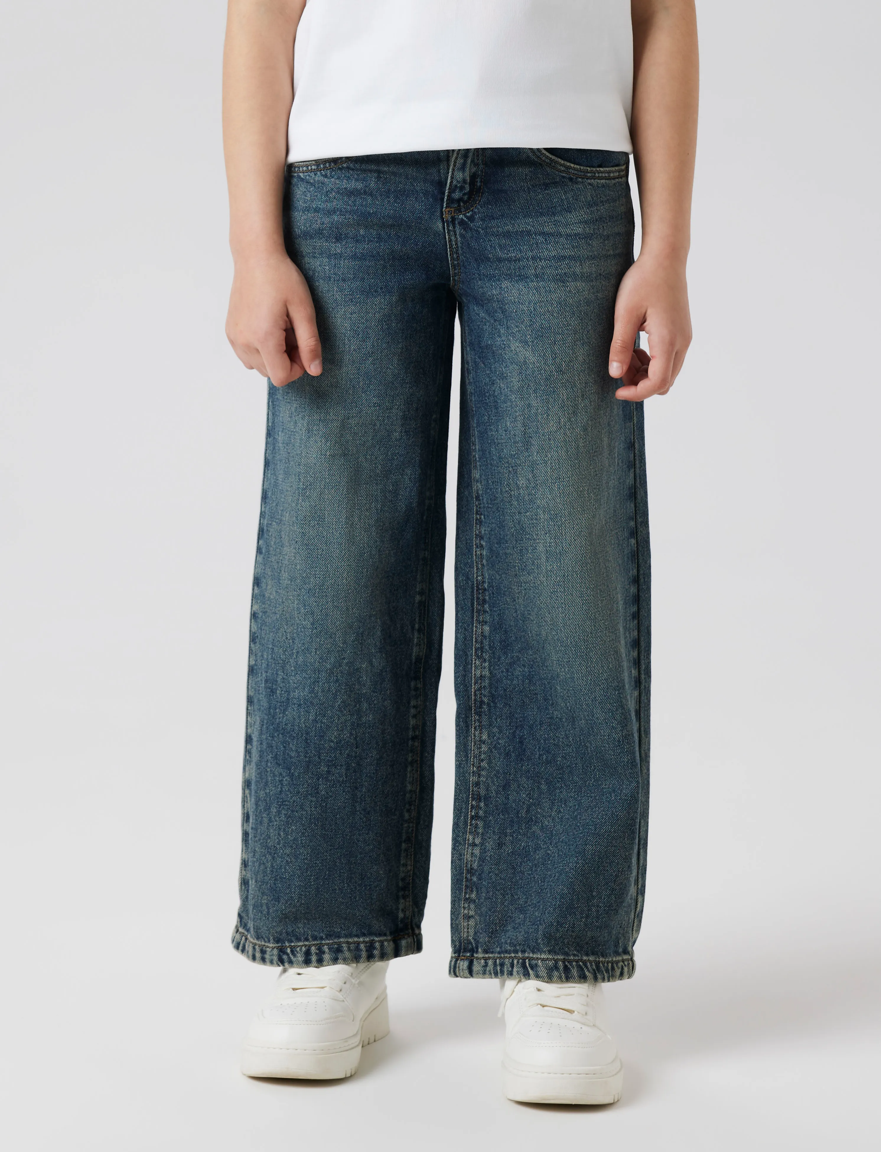 name it - NKFROSE WIDE JEANS 5529-BE NOOS - brede jeans - vintage dark blue denim - 4