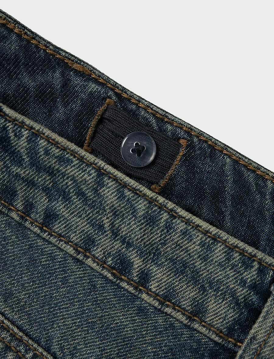 name it - NKFROSE WIDE JEANS 5529-BE NOOS - platūs džinsai - vintage dark blue denim - 5