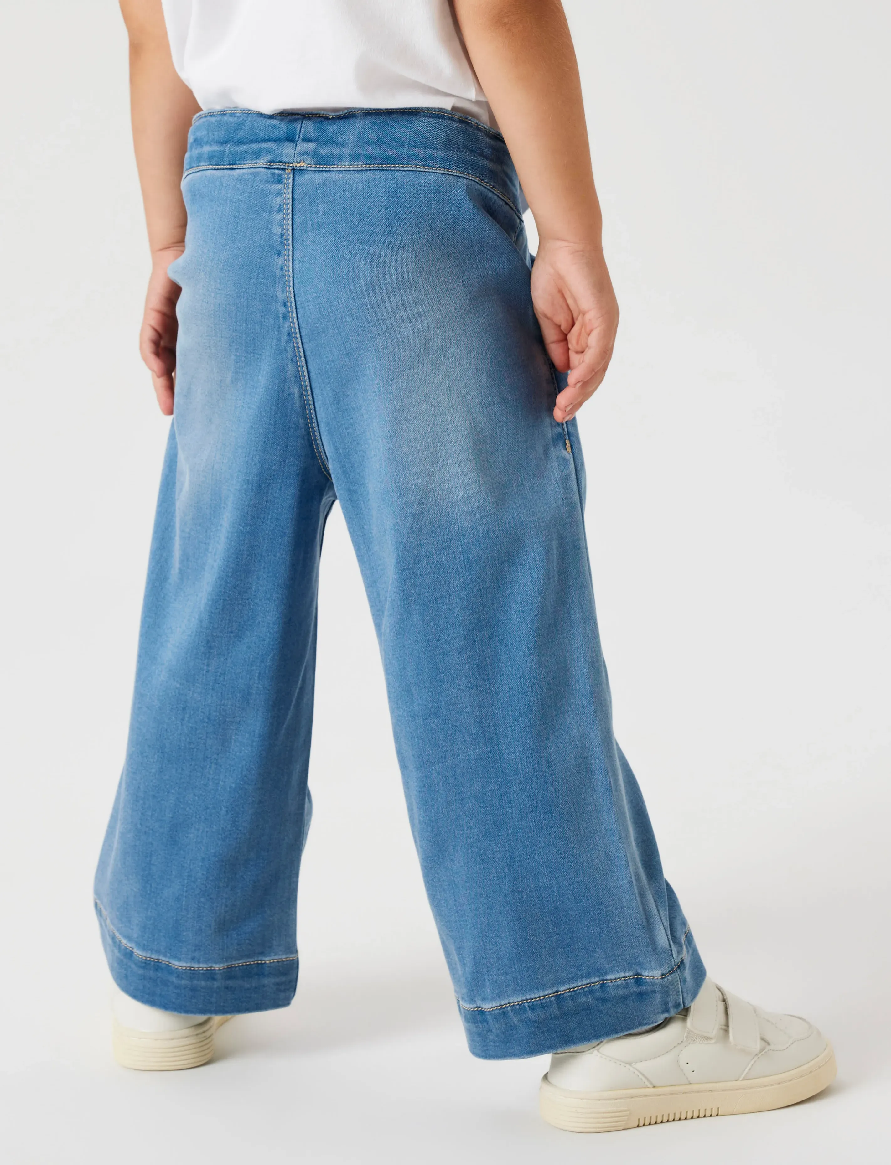 name it - NMFBELLA WIDE JEANS 6485-TO NOOS - džinsi ar platām starām - medium blue denim - 3