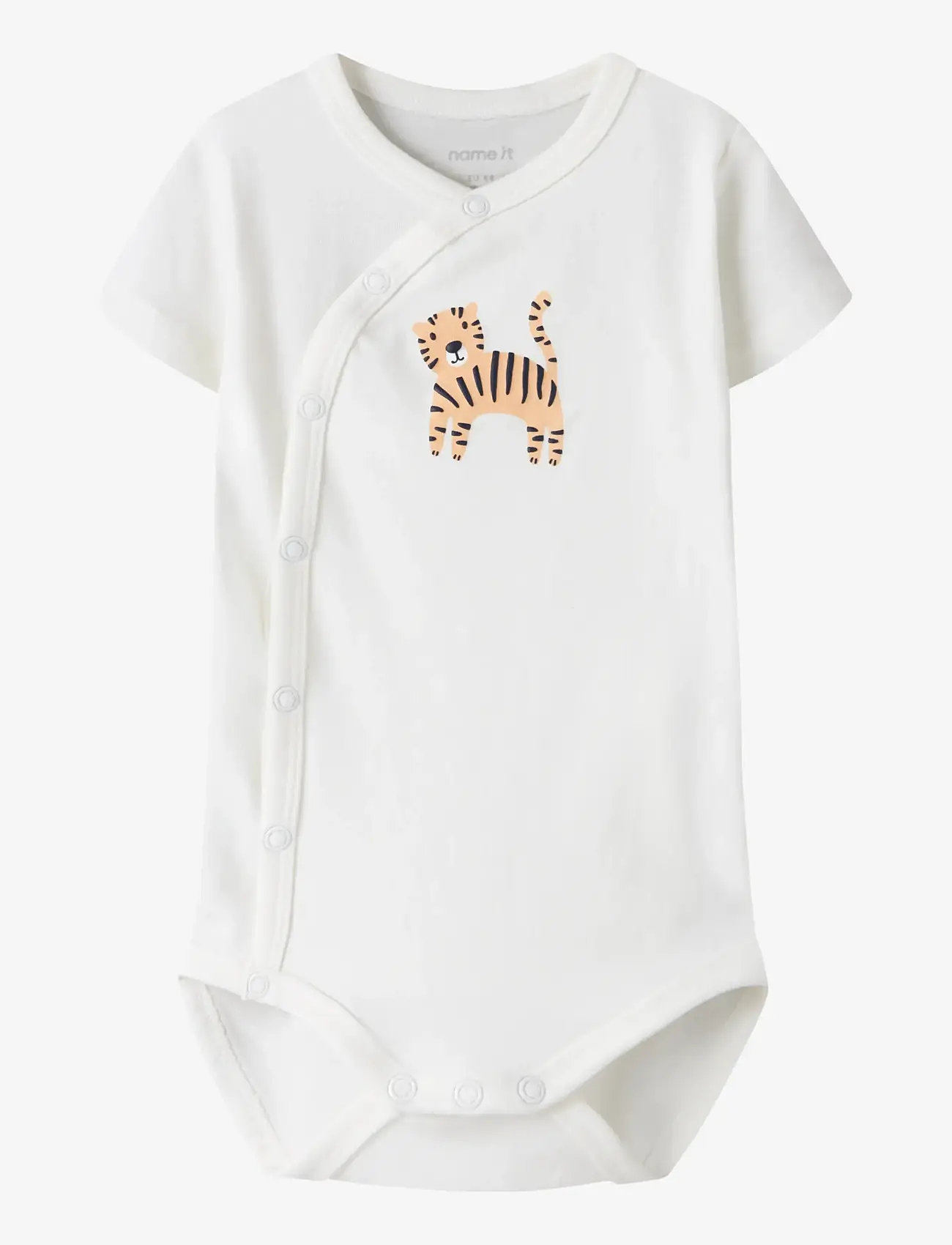 name it - NBMVACION SS WRAP BODY - kortærmede bodyer - cloud dancer - 1