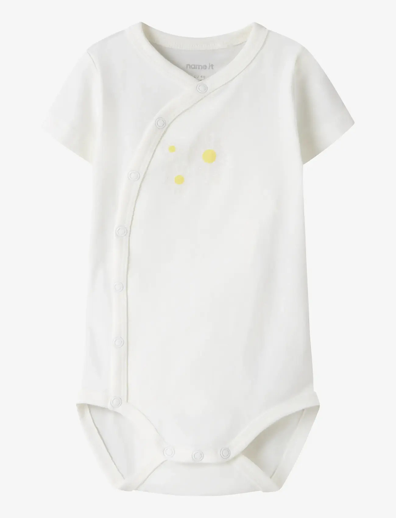 name it - NBFVUBIE SS WRAP BODY - kortärmade bodysuits - cloud dancer - 1