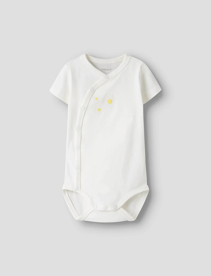 name it - NBFVUBIE SS WRAP BODY - kurzärmelig - cloud dancer - 0