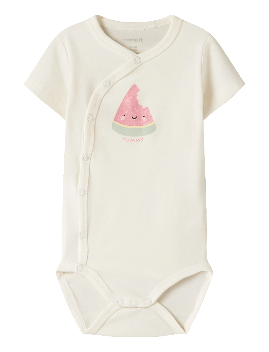 name it - NBFVUBIE SS WRAP BODY - kurzärmelig - cloud dancer - 0