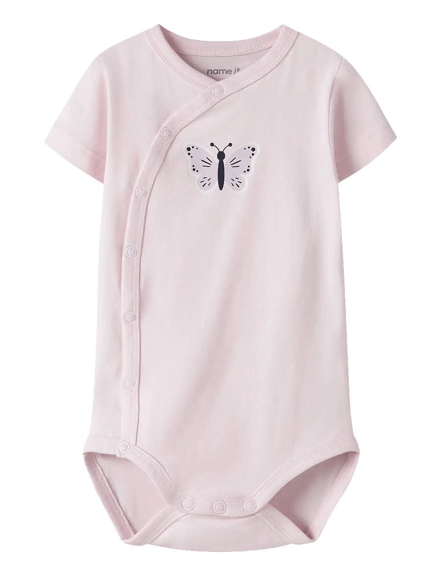 name it - NBFVUBIE SS WRAP BODY - kurzärmelig - cradle pink - 1