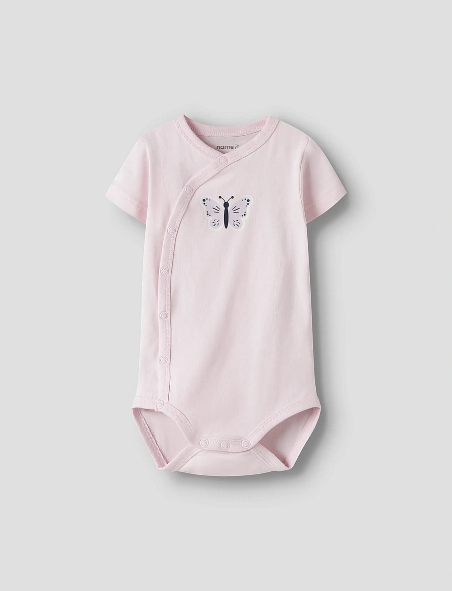 name it - NBFVUBIE SS WRAP BODY - kurzärmelig - cradle pink - 0