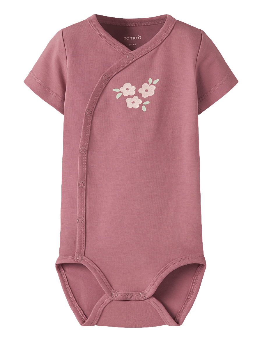 name it - NBFVUBIE SS WRAP BODY - lühikeste varrukatega - mesa rose - 0