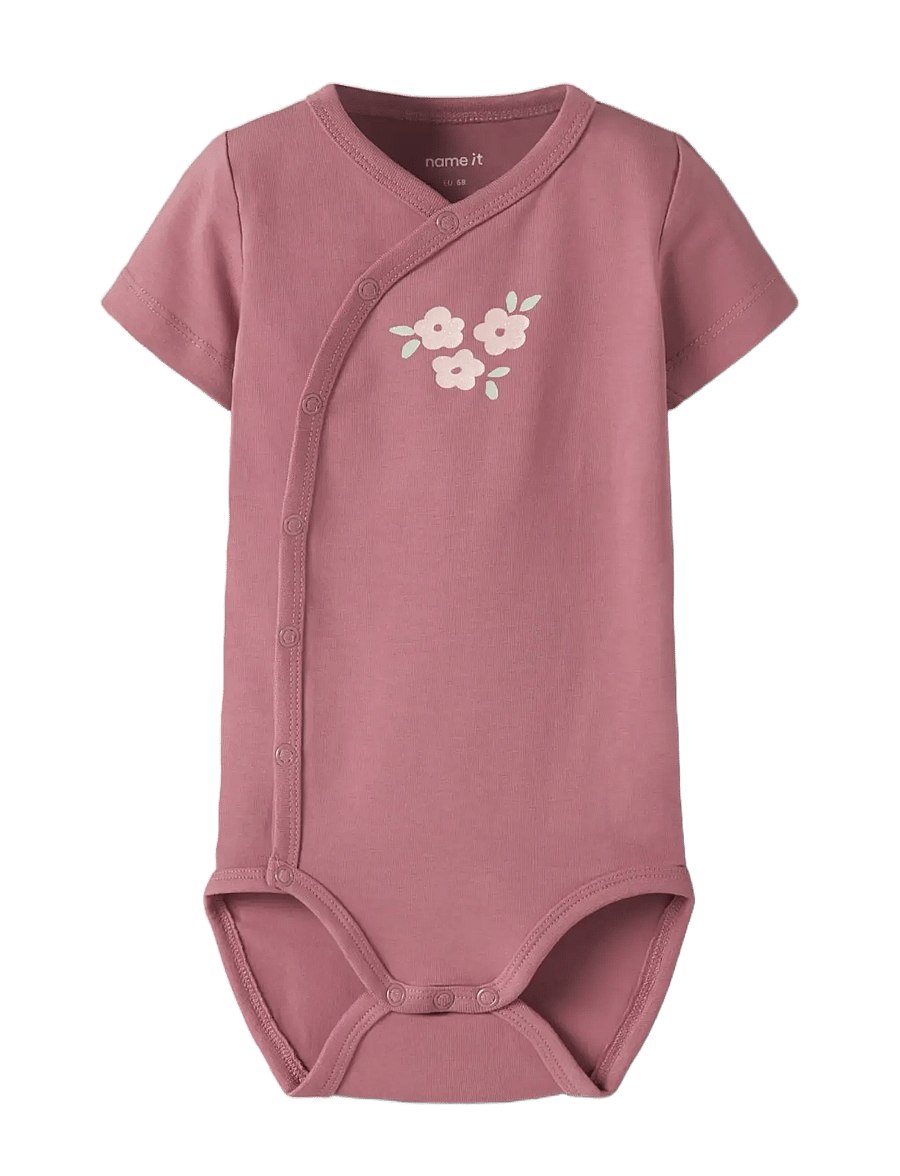 name it - NBFVUBIE SS WRAP BODY - lühikeste varrukatega - mesa rose - 2