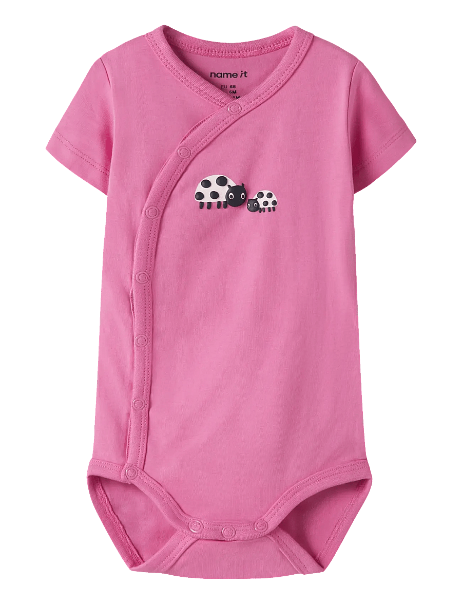 name it - NBFVUBIE SS WRAP BODY - kortærmede heldragter - strawberry moon - 1