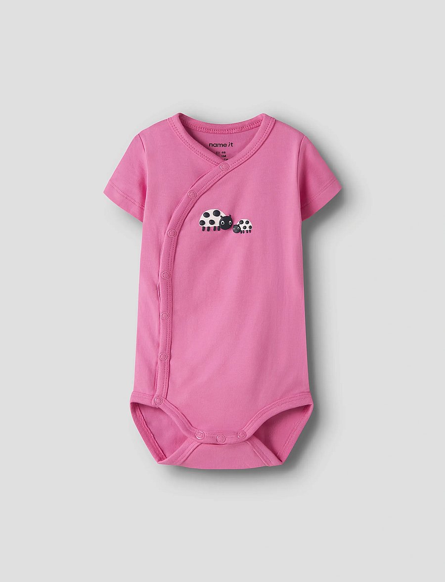name it - NBFVUBIE SS WRAP BODY - kortærmede heldragter - strawberry moon - 0