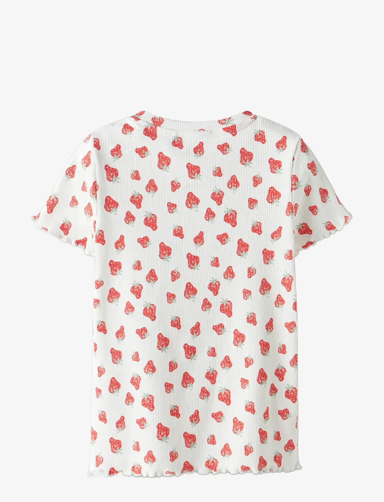 name it - NMFVEMMA AOP SS SLIM TOP - efterårstøj - bright white - 1