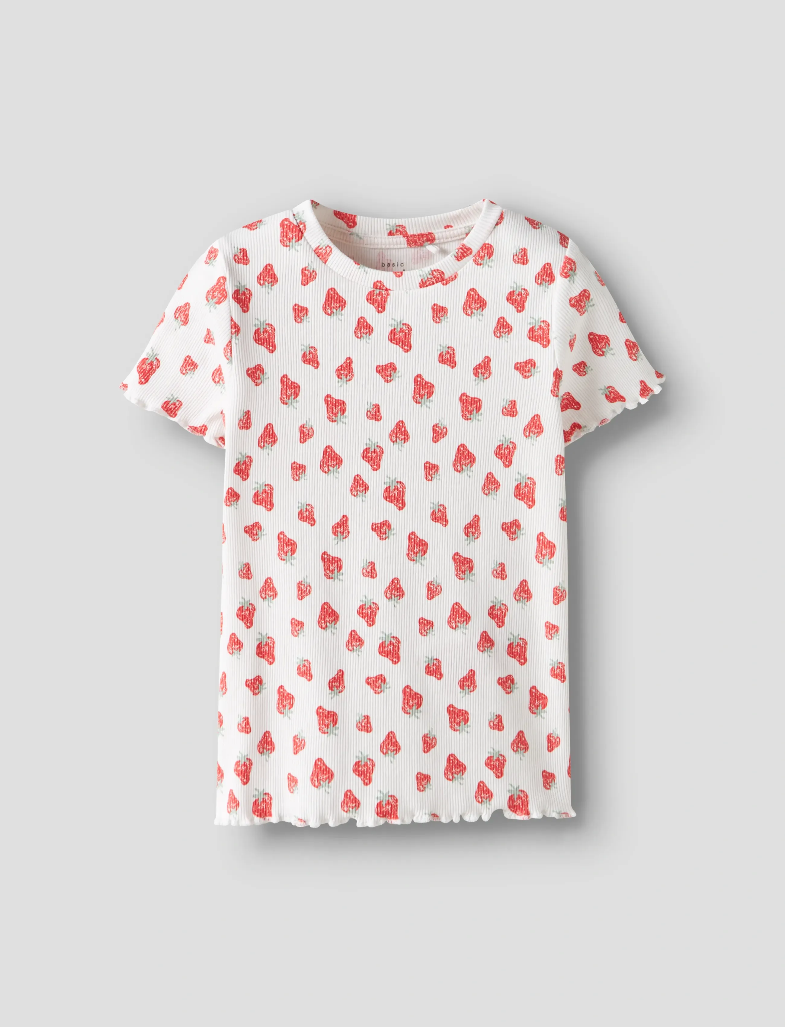 name it NMFVEMMA AOP SS SLIM TOP - Topit ja T-paidat - BRIGHT WHITE / white