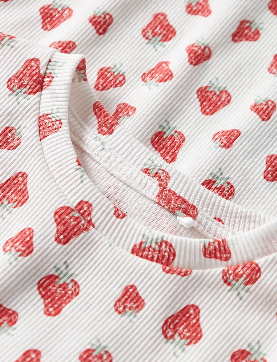 name it - NMFVEMMA AOP SS SLIM TOP - kurzärmelige - bright white - 3
