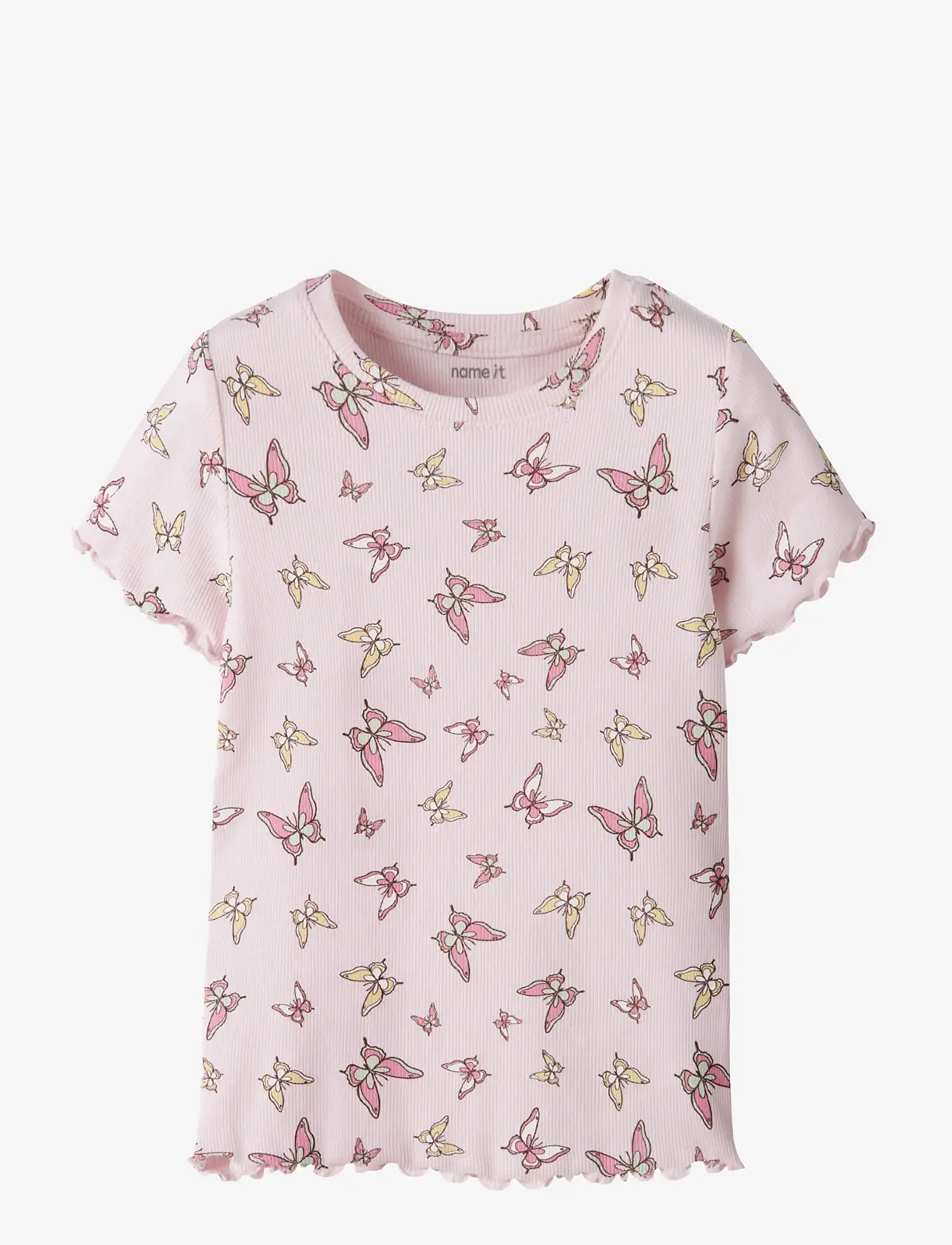 name it - NMFVEMMA AOP SS SLIM TOP - korte mouwen - cradle pink - 0