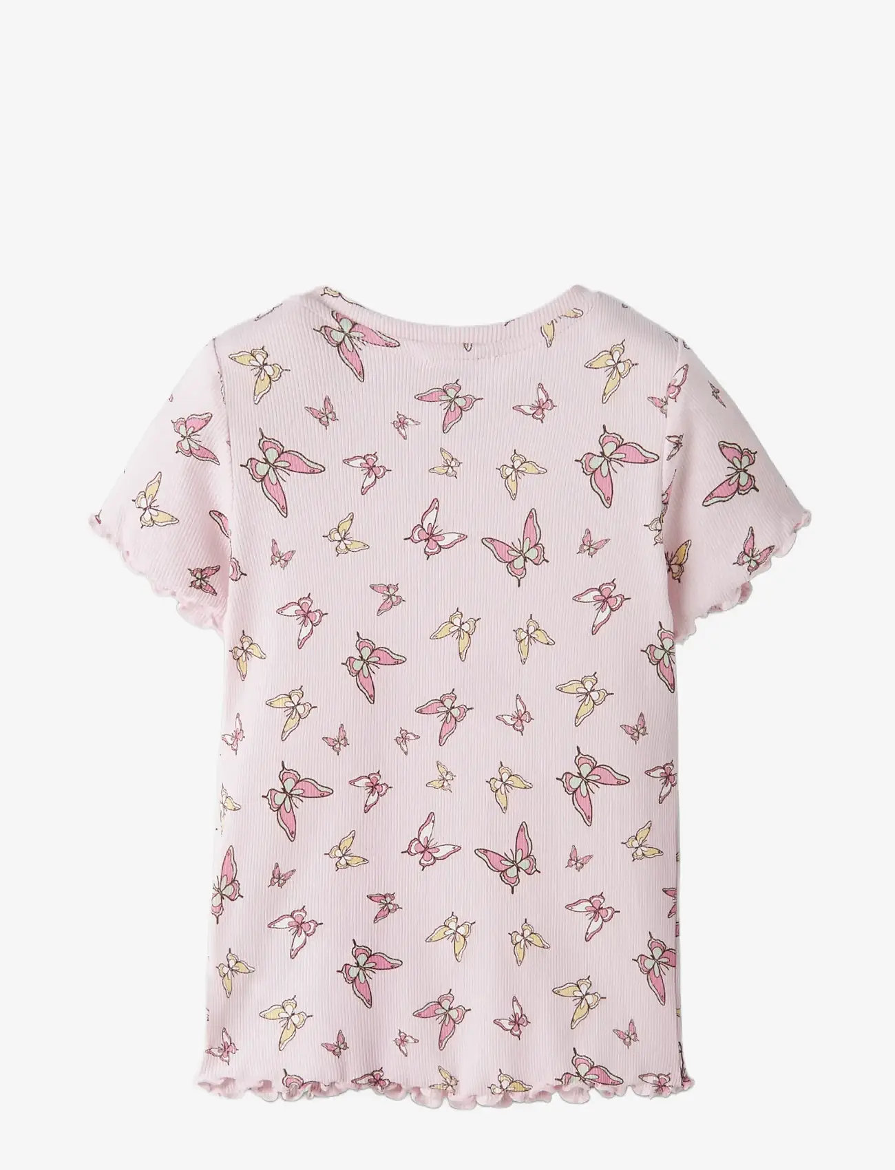name it - NMFVEMMA AOP SS SLIM TOP - korte mouwen - cradle pink - 1